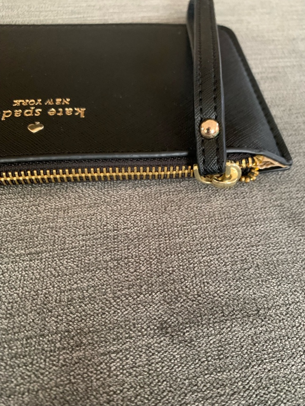 NWOT Kate Spade Black Leather Wristlet - Picture 5 of 8